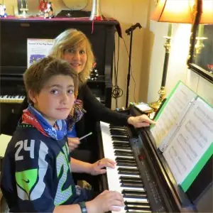 Young piano student at DenLee Music School